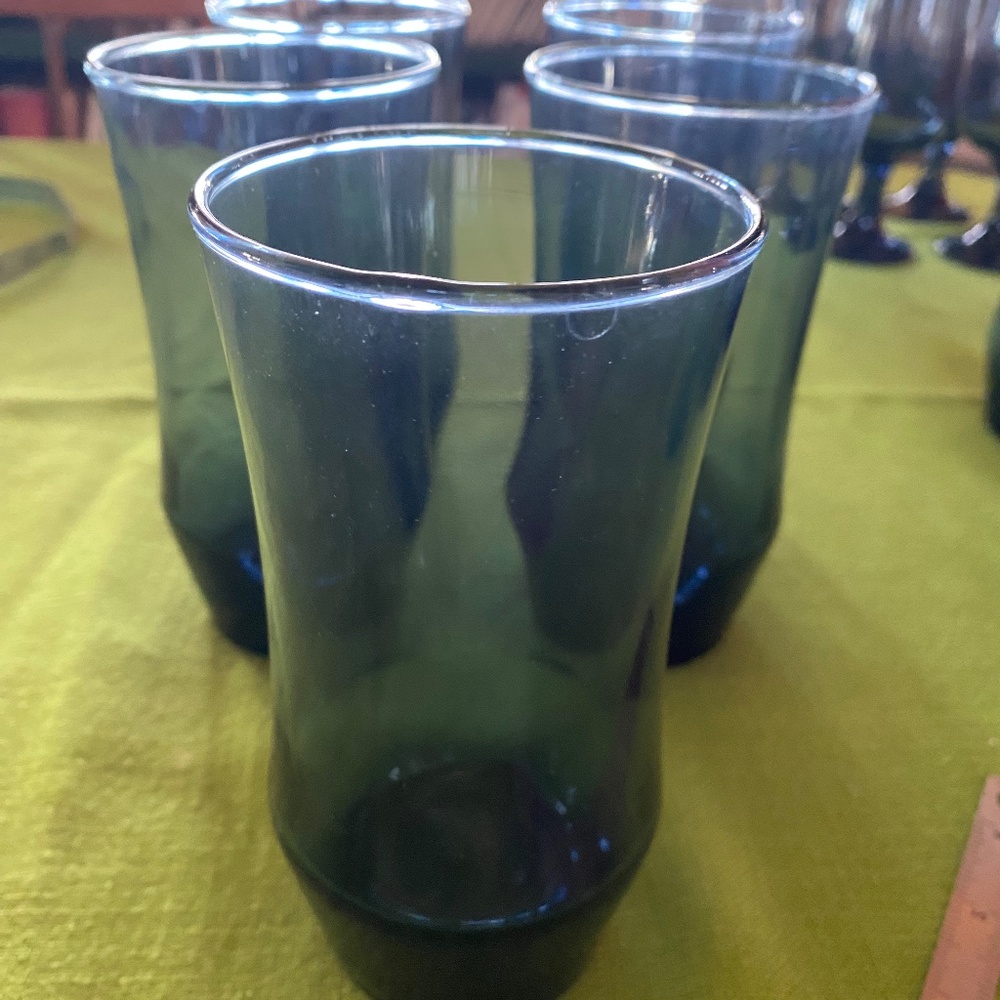 Vintage Libbey “Apollo” blue glasses